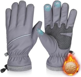 Rsebly Winter Gloves Waterproof Windproof for Mens Women, Thermal Warm Gloves for Cold Weather, Grip Snow for Touch Screen Skiing Cycling Running Driving Snowboarding Fishing Outdoor