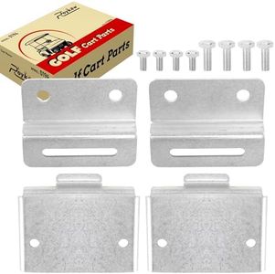 Roykaw Golf Cart Seat Hinge Set Seat Bottom Hinge Plate Replacement Compatible with Yamaha G8-G22 Gas and Electric Models, Stainless Male and Female Plates, 2 Sets, OEM# JF2-K8427-00-00, JN3-K8426-01