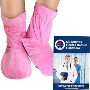 Doctor Developed Heated Booties Foot Warmers for Women Men,Feet Foot Warmer Booties and Handbook Ankle & Feet Warmers (Pink)