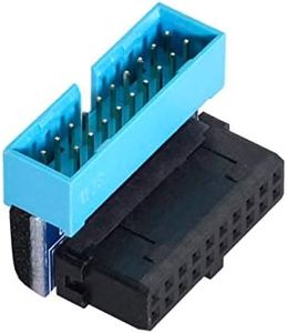 Cablecc USB 3.0 20pin Male to Female Extension Adapter Up Angled 90 Degree for Motherboard Mainboard cablecc