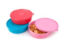 Signoraware Classic Round Big Lunch Box Set, 800ml, Set of 3, Multicolour