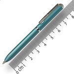 Online mini twist ballpoint pen Turquoise with metal clip standard pen refill small pens for the purse 8 cm length, fits into wallets & small bags biro with black writing color