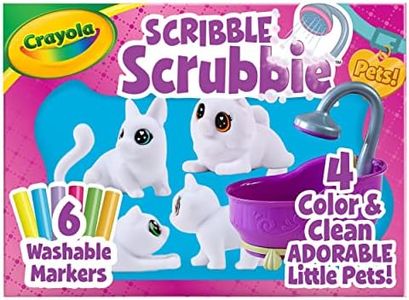 Crayola Scribble Scrubbie Pets Tub Set, Washable Pet Care Toy, Animal Toys for Girls & Boys, Arts & Crafts, Gifts for Kids, 3+