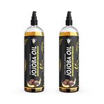 The Yoga Man Lab Organic Jojoba Oil Pure Cold Pressed Oil Promotes Hair Growth, Skin Moisturizing & Nail Care 2 x 200mL(Pack of 2)