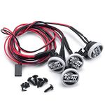 AXspeed 4pcs RC Round LED Light with Cover for 1/10 TRX-4 Axial SCX10 Tamiya CC01 D90 TF2 Car