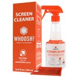 WHOOSH! Computer Screen Cleaner Spray and Wipe - 500ml + 1 Microfiber Cleaning Cloth - TV Screen Cleaner Kit for LED, LCD, OLED Screen Cleaner, Monitor Screen Cleaner - Electronics Cleaning Kit