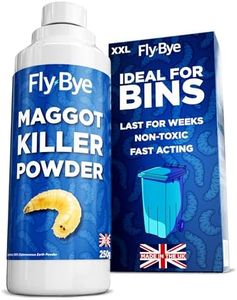 Fly-Bye Maggot Killer Dust 250g – Natural Diatomaceous Earth Formula – Maggot Killer for Wheelie Bins – Kills Eggs, Larvae and Flies – No Spray, No Odour, Fast-Acting Bin Treatment