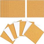 32Pieces Self-Adhesive Cork Coasters - 100x100x2mm - Premium Square Drink Mats for Table Protection - Reusable Cork Board Cork Backing Sheets for Coasters, and DIY Crafts - Easy to Stick and Durable