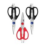 HENCKELS Premium Heavy Duty Ultra Sharp Stainless Steel Multi Purpose Kitchen Shears - 3 PC Set, Value Pack, Non Slip, Scissors, Ergonomic Handles