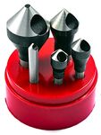 HHIP 2001-0006 5 Piece Zero-Flute Countersink and Deburr Tool Set, 82 Degree