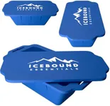 Large Ice Block Molds - Cold Plunge - Ice Bath - 3-pack Silicone Tray - Dishwasher Safe - Blue - Each Makes 4LB Ice - Total 12LB Capacity