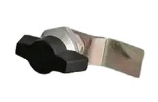 KEYMAN Steel Panel Lock Knob Type KTISN - Black and Silver finish