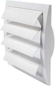 Cappuccio di scarico bianco sfiato 15 cm con schermo e flangia incorporati, bianco, copertura dello sfiato dell'aria, copertura del condotto di scarico HVAC, tappo di scarico