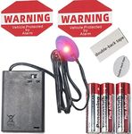 Fake Car Alarm, Dummy Car Alarm,(Batteries Included) Red LED Light Simulate Imitation Security System, Warning Anti-Theft Flash Blinking Lamp (1Pack)