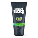 SweatBlock Antiperspirant Foot Lotion for Men & Women - Quick-Dry Hyperhidrosis Aid to Stop Excessive Sweating - Reduce Foot Odor - Non-Irritating - Dermatologist Tested - Travel Size 1.69 fl oz