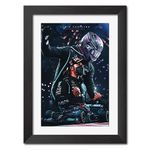 TenorArts Lewis Hamilton Poster Formula One Racer Laminated PosterS Framed Painting with a Matt Finish Black Frame (9inches x 12inches)