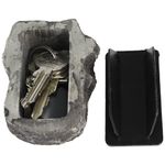 Evergreen Labs Stone With Secret Compartment, Fake Stone Feels and Looks Like a Real Stone, Key Safe, Hide Your Spare Key in the Stone Outside, Stone for Key Hiding Place, Gray, Biggest Version