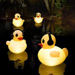 Floating Pool Lights, Solar Powered Duck Pool Lights Waterproof, 16-inch Outdoor LED Glow Pool Lights That Float, Inflatable Light up Folating Solar Lights for Swimming Pool,Spa,Pond,Party,Gift-1pc