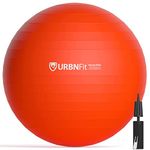 URBNFIT Exercise Ball - Yoga Ball in Multiple Sizes for Workout, Pregnancy, Stability - Anti-Burst Swiss Balance Ball w/Quick Pump - Fitness Ball Chair for Office, Home, Gym