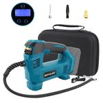 Nichilas Tire Inflator Portable Air Compressor, Auto Tire Pump with Digital Pressure Gauge 150PSI for Car, Truck, Bikes, Ball，Compatiable with MAKITA 18V Batteries (NO BATTERY)