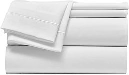 King Size Giza Cotton Sheets Fits Mattress Upto 18'' Deep Pocket Giza Dreams Sheets 4-Pc White Sheet Set Solid Giza Sheets