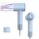 Dual Voltage Travel Hair Dryer for Global Use, Compact and Lightweight, High Speed Hairdryer for 5X Faster Drying, 200M Negative Ions, 0.69lb Portable Blow Dryer for Salon Results at Home & Abroad