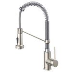 Kraus KPF-1610SSCH Bolden 18-Inch Commercial Kitchen Faucet with Dual Function Pull-Down Sprayhead in All-Brite Finish, Stainless Steel/Chrome