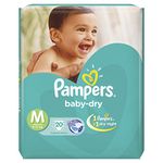 Pampers Taped Diapers Medium, (MD),Unisex Baby, 20 count