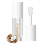 LANGMANNI Moisturizing Lip Oil,No-Sticky Lip Gloss Lip Balm Lip Care,Fruit Flavoured Lip Oil For Dry Lip's Moisturizing Hydrating And Nourishing (Coconut)