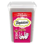 TEMPTATIONS Adult Cat Treats, Hearty Beef Flavour, 454g Tub