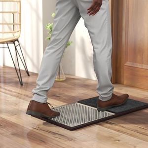 tonchean 2025 Newst Dry Wet Shoe Mat, Enhanced Cleaning Sole Feet Doormat for Entrance, Shoe Sanitizing Mat with Non-Slip Bottom, for Front Door, Office, Fitness Room 33'' x 18''