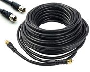 50' FT RG-6 COAXIAL Cable Wire with Factory Sealed RG6 CONNECTORS UL CMG for Satellite - HD TV Antenna - Rogers, Bell, Shaw, Telus