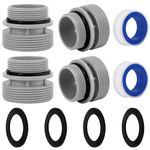 4pcs Filter Hose Conversion Kit, Above Ground Pool Adapter for Intex Pool 40mm to 1 1/2 Inch Conversion Kit Hose Connector Adapters Kit Compatible with Intex Pool Filter Pump Hose Adapter