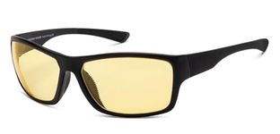 Vincent Chase By Lenskart | Yellow Lens Night Riding Sunglasses with Light Glare Reduction Technology for In Car and Bikers | Black Yellow Full Rim Square | 100% UV Protected | VC S16954