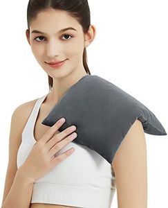 Heating Pad Microwavable with Washable Cover, 8 x 12 Multipurpose Microwave Heating Pad for Neck and Shoulders, Moist Heat Bean Bag Warm Compress for Knee, Muscles, Joints, Wrist, Abdomen (Dark Gray)