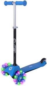 EVO Light Up Mini Cruiser Scooter With Light Up Wheels For Kids | Kids Push Scooter With Adjustable Height Handles | Childrens Balance 3-Wheeled Scooter | Kick Scooters For Kids Aged 2 Years And Over