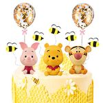 MEMOVAN Winnie The Pooh Cake Topper Pooh Bear Cake Cupcake Topper Winnie Characters Toys Mini Figurines Collection Playset Pooh Cake Decoration for Kids Birthday Baby Shower Party Supplies