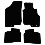 Carsio Tailored Black Carpet Car Mats for Hyundai i30 2009-2012 - 4 Piece Set with 3 Fixing Holes