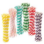 Angelic Printed Designer Paper Straw 8 mm for Shakes, Sodas, Cold Drinks - (Pack of 1x100/bag)