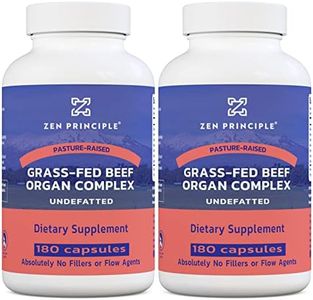 Zen Principle Grass Fed Beef Organs - Desiccated Liver, Heart, Kidney, Pancreas, Spleen, Intestine, Tripe/Stomach. Beef Organ Supplements 2-Pack