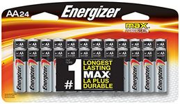 Energizer AA Batteries, Double A Battery Max Alkaline (24 Count) E91BP-24