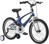 TRIOBLADE Kids Bike 14 16 18 Inch Blue & Pink Children Bicycle Gift for Boys Girls Ages 2-9 Years with Stabilizers, Bell and Double Brakes Freestyle Children Bike (Blue, 16")