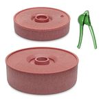 RUAFOX 2 Pack Tortilla Warmers - 9" and 7" Soft Tortillas Waffle and Pancake Keeper- Microwave Safe Insulated Server- With Coated Metal Lime Squeezer