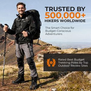 Trekology Foldable Trekking Poles – Lightweight Adjustable Hiking Sticks