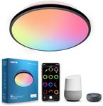 Lepro T1 AI Smart Ceiling Light 24W, Music Sync, AI Generated Lighting, Voice Control, Waterproof Bathroom Light, Dynamic Color Changing Ceiling Light WiFi, Work with Alexa Google Assistant, Ø29.4CM