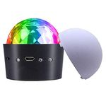 Mini Disco Ball Light Battery Operated, YSSHUI Sound Activated Multi-coloured Disco Ball Light,Car Decoration Light,Led Stage Light,Christmas Lights,Party Light(Portable & Battery Powered) (battery dj ball)