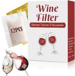 Trobing Wine Filter 12 Bags, Removes Sulfites Histamines and Tannin, No More Wine Headaches Nausea, Wine Allergy Sensitivity Prevention