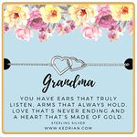 KEDRIAN Grandma Bracelet, 925 Sterling Silver, Best Grandma Gifts, Special Gifts For Grandma, New Grandma Gifts, Gift For Grandma, Grandma Birthday Gift, Best Great Grandma Gifts From Grandson