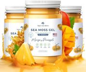 TrueSeaMoss Wildcrafted Irish Sea Moss Gel - Made with Dried Seaweed & Fresh Sea Vegetables, Seamoss - Made in USA (Mango/Pineapple, Pack of 3)