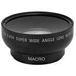 VBESTLIFE 46mm Wide Angle Lens, 0.45X Wide Angle Lens Compatible with 46mm Filter Aperture Lens Alloy and Optical Glass Lens with Storage Bag Applicable for 62mm/2.4in Filter